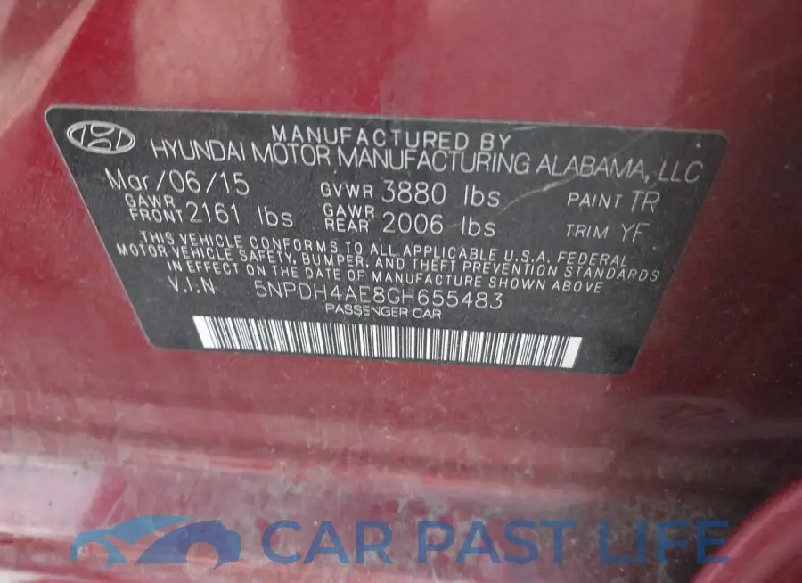 5NPDH4AE8GH655483# 9