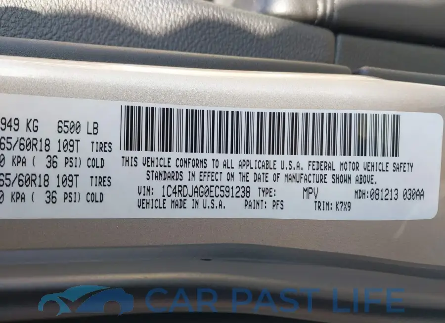 1C4RDJAG0EC591238# 9