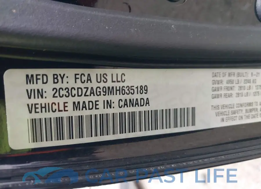2C3CDZAG9MH635189# 9