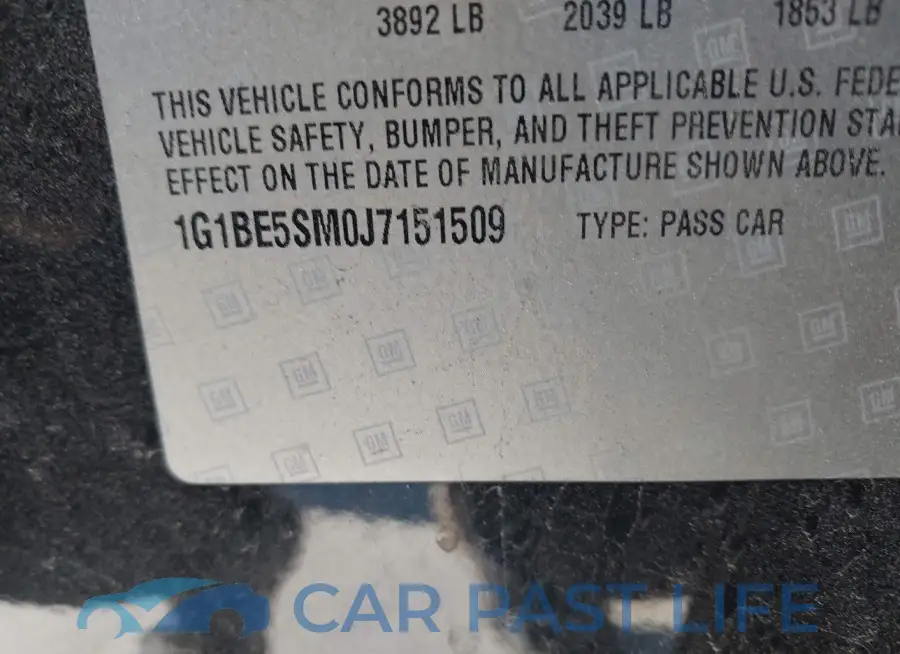 1G1BE5SM0J7151509# 9