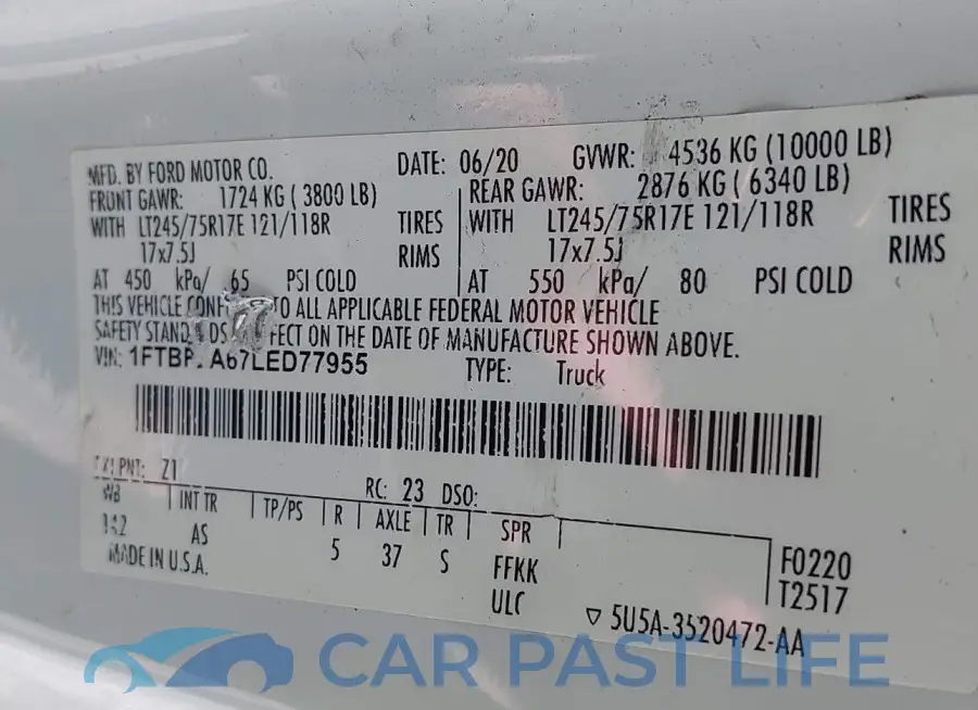 1FTBF2A67LED77955# 9