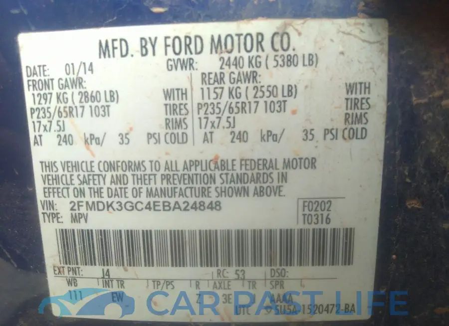 2FMDK3GC4EBA24848# 9