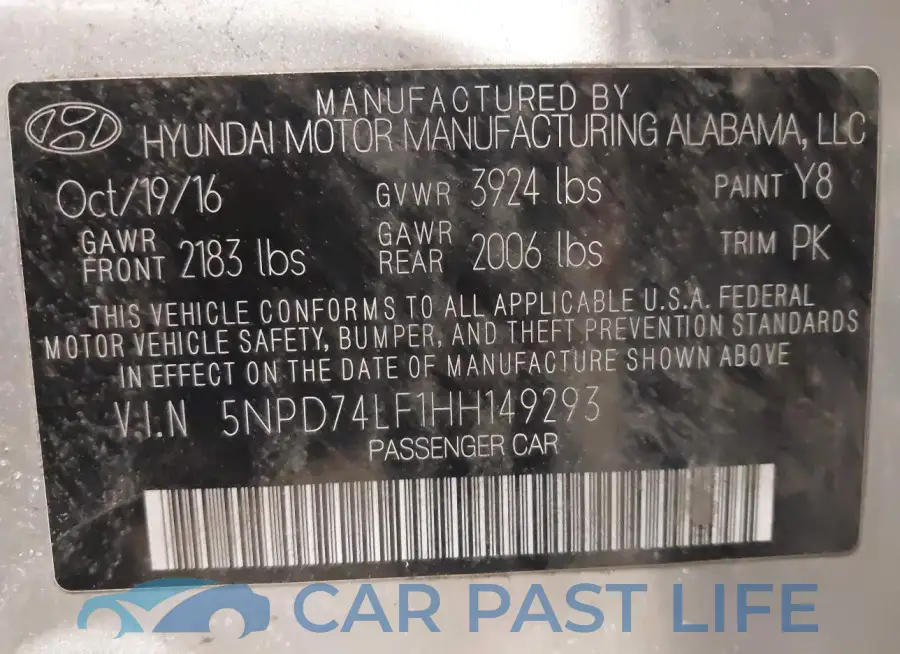 5NPD74LF1HH149293# 9