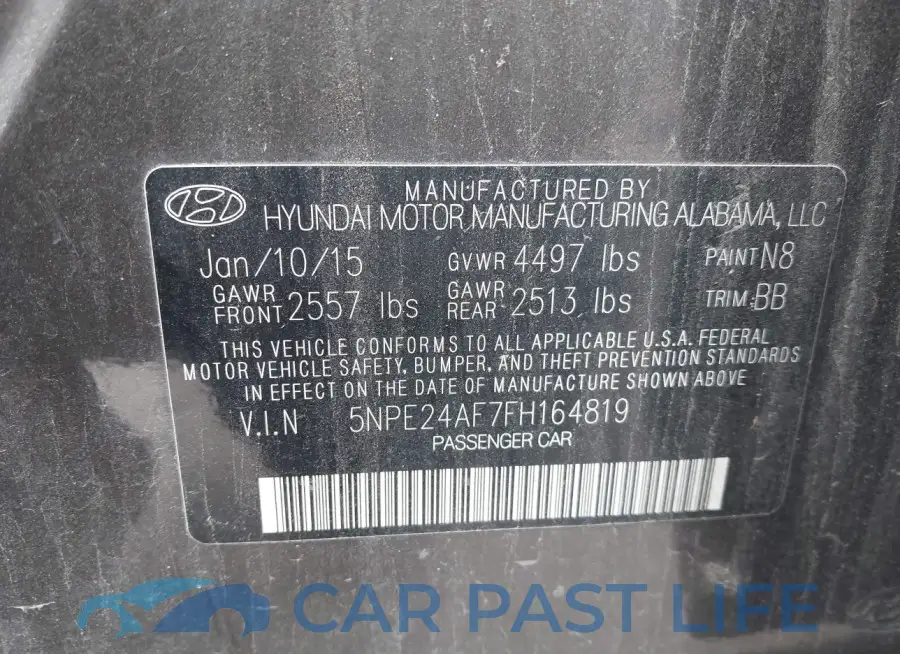 5NPE24AF7FH164819# 9