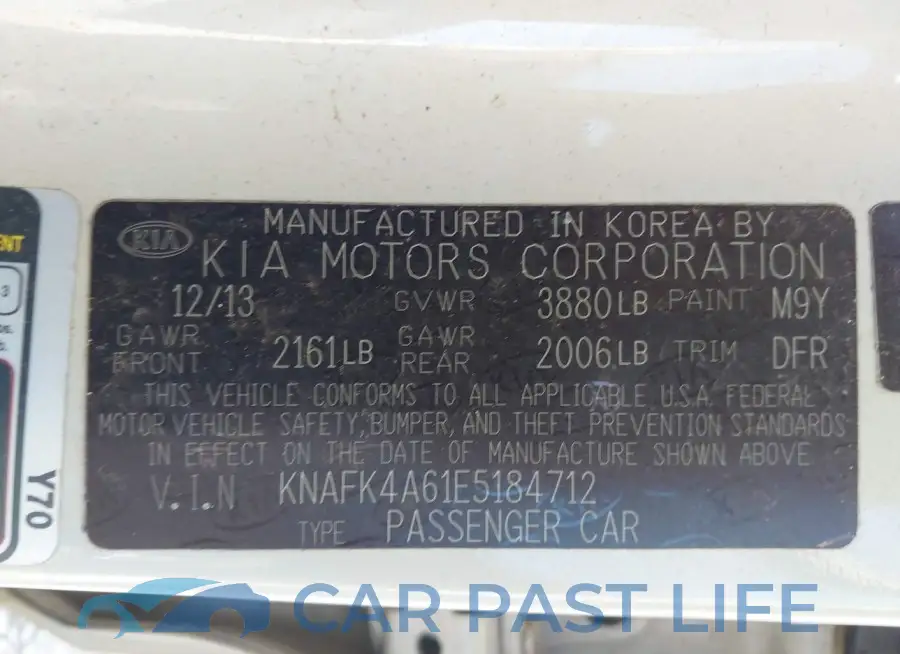 KNAFK4A61E5184712# 9