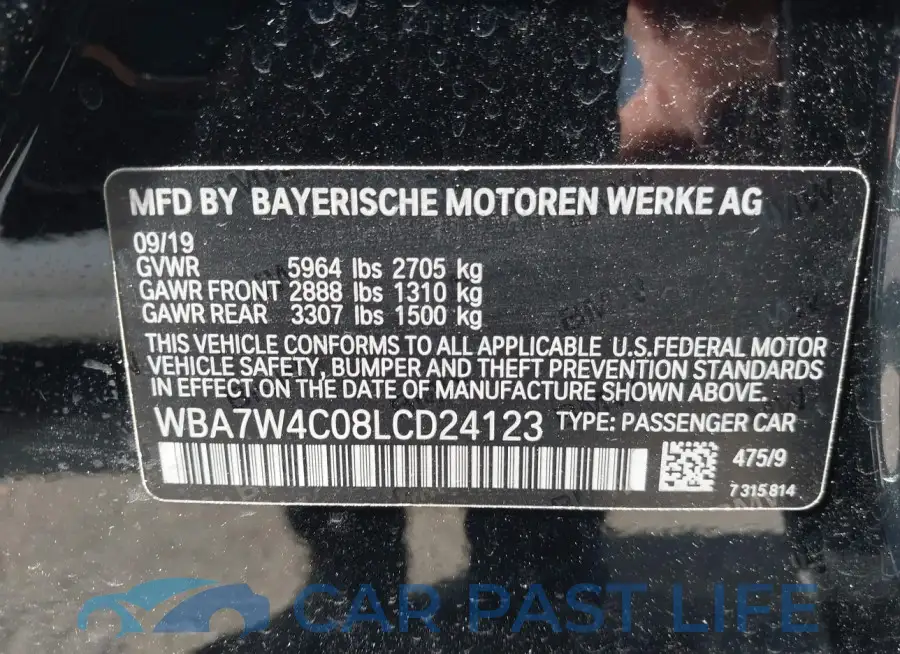 WBA7W4C08LCD24123# 9