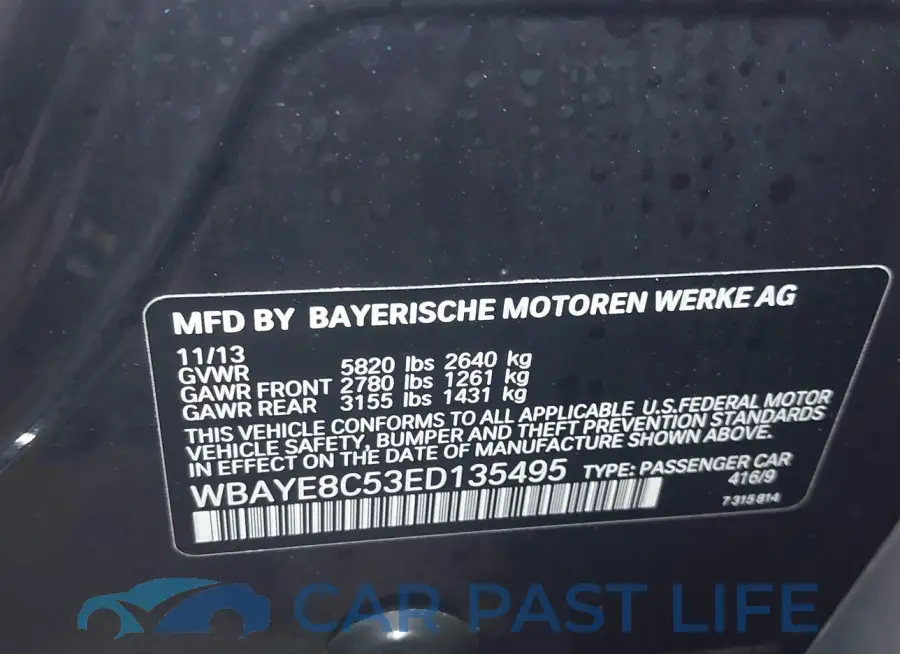WBAYE8C53ED135495# 9