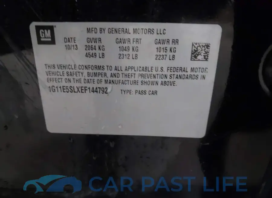 1G11E5SLXEF144792# 9