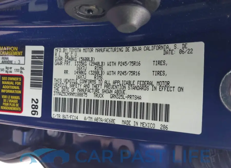 3TMAZ5CN9NM188875# 9