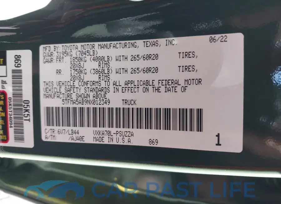 5TFMA5AB9NX012349# 9