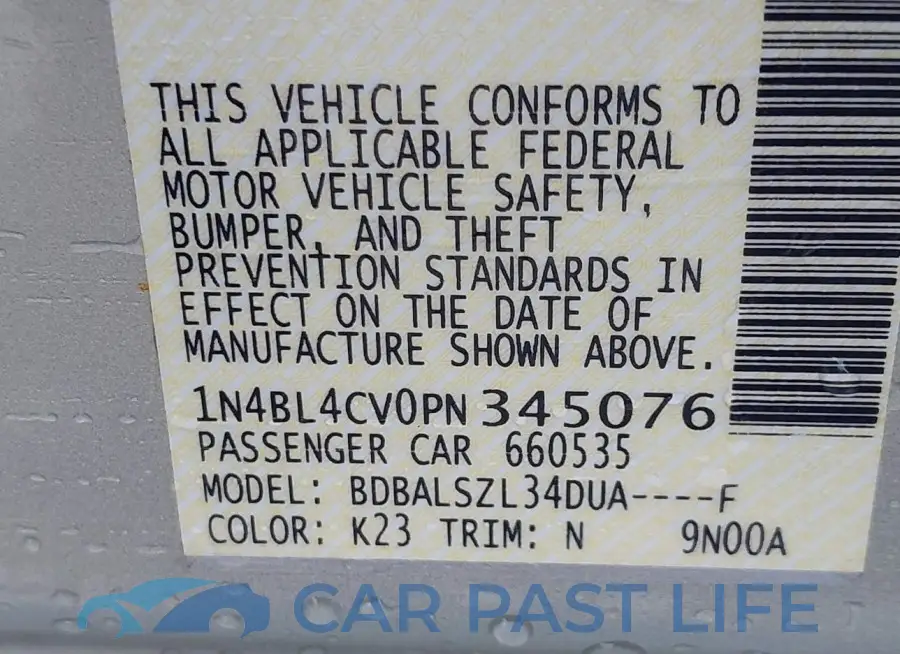 1N4BL4CV0PN345076# 9