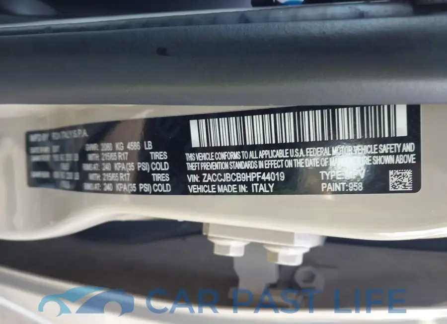ZACCJBCB9HPF44019# 9