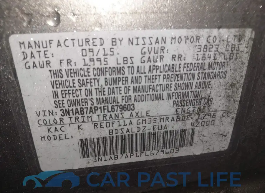 3N1AB7AP1FL679603# 9
