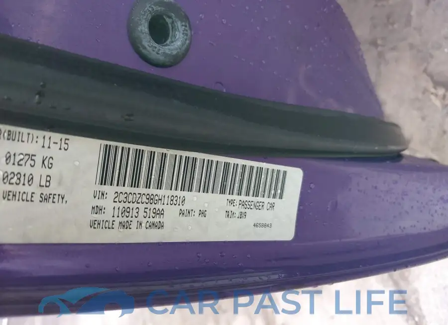 2C3CDZC98GH118310# 9