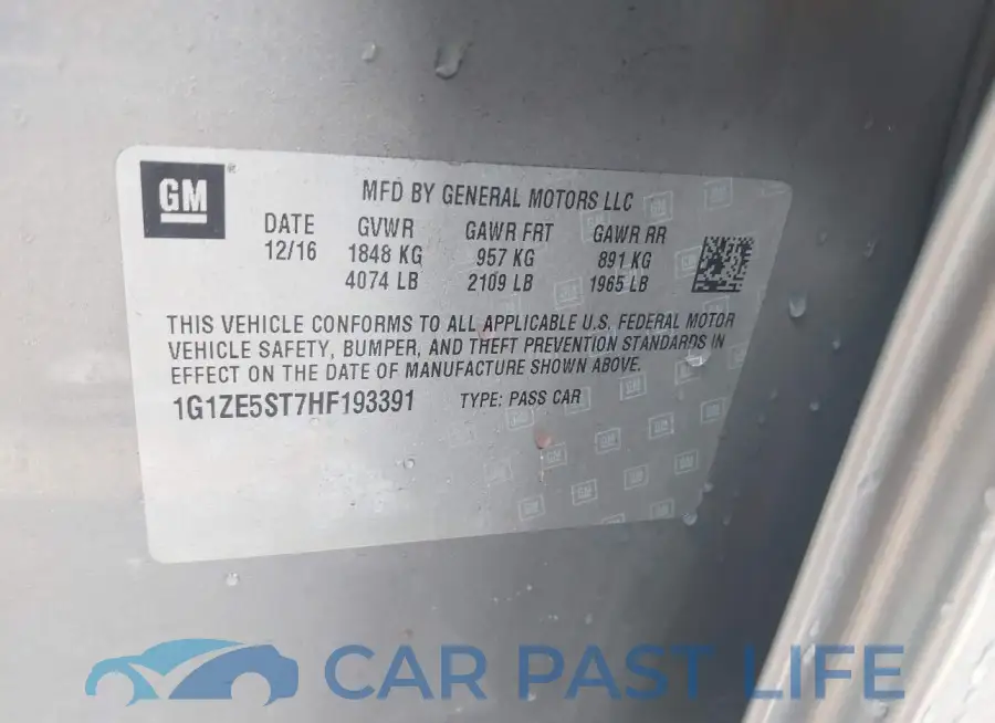 1G1ZE5ST7HF193391# 9