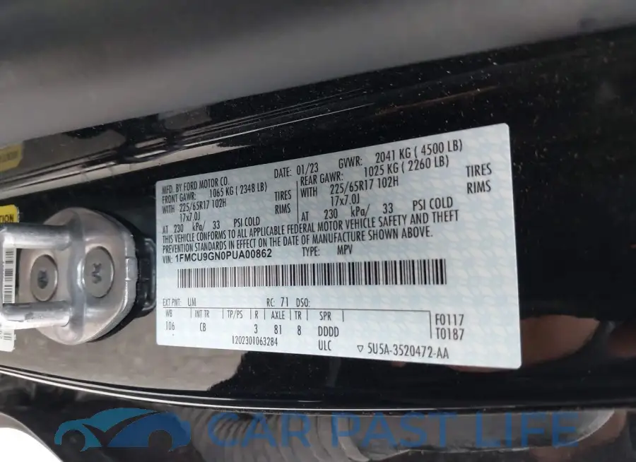 1FMCU9GN0PUA00862# 9