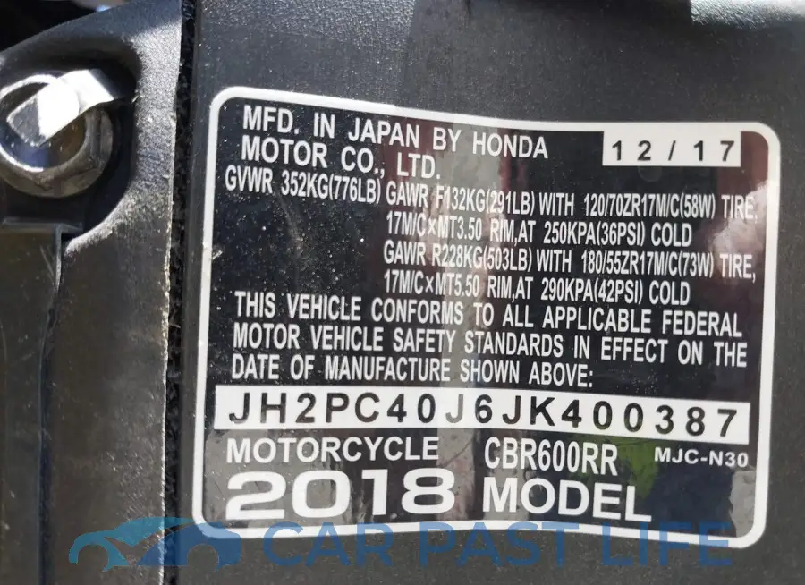 JH2PC40J6JK400387# 10