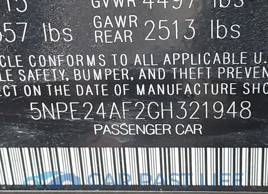 5NPE24AF2GH321948# 9