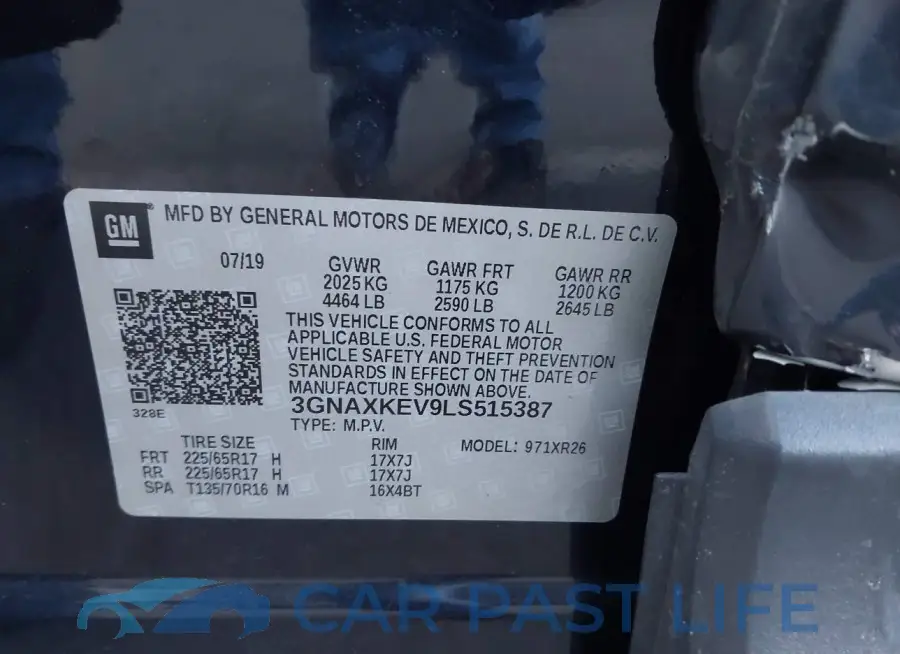 3GNAXKEV9LS515387# 9