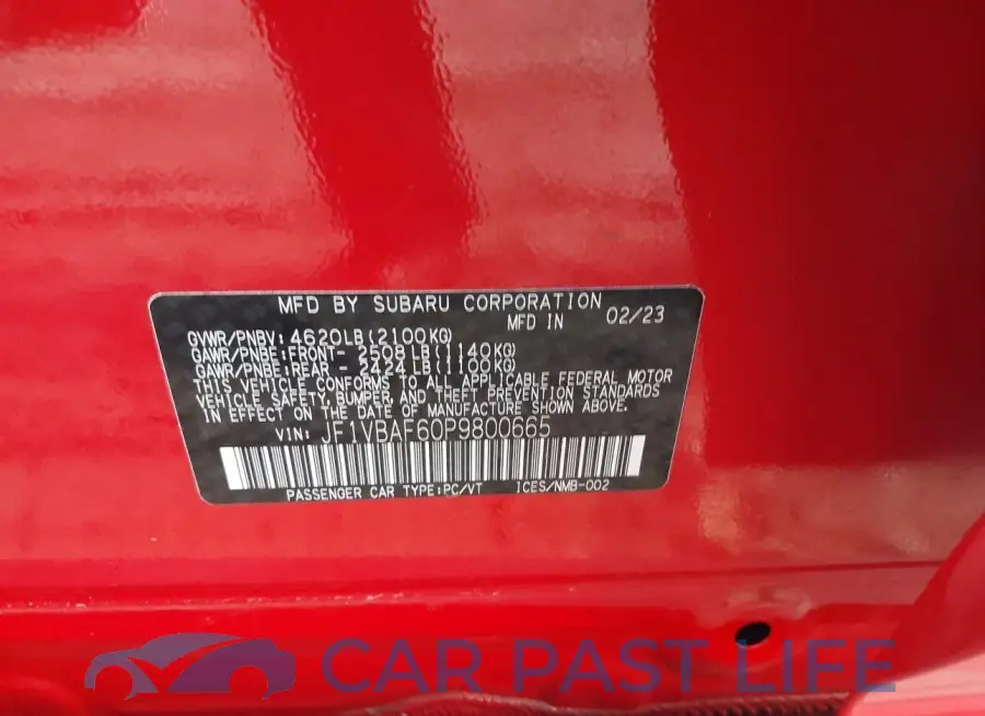 JF1VBAF60P9800665# 9