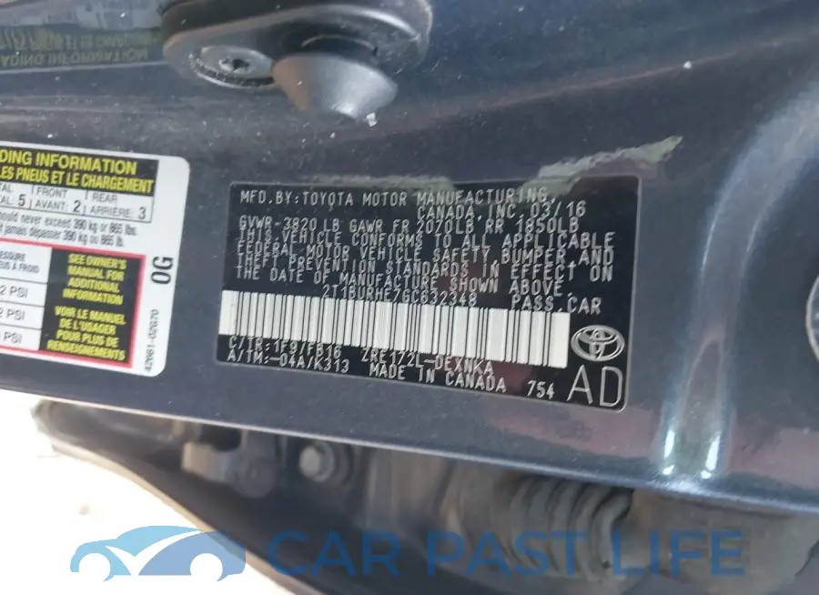 2T1BURHE7GC632348# 9