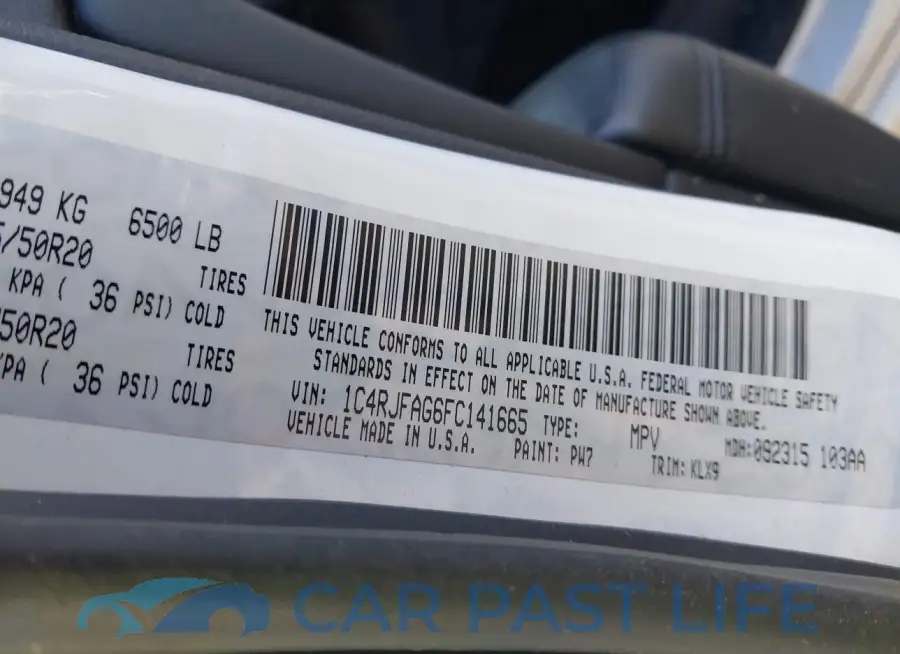 1C4RJFAG6FC141665# 9