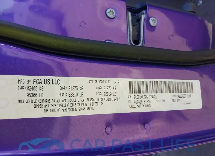2C3CDXCT0GH174421# 9