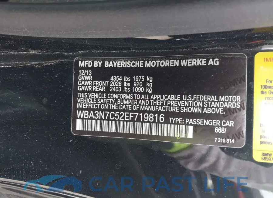 WBA3N7C52EF719816# 9