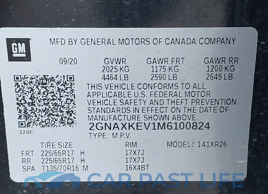 2GNAXKEV1M6100824# 9