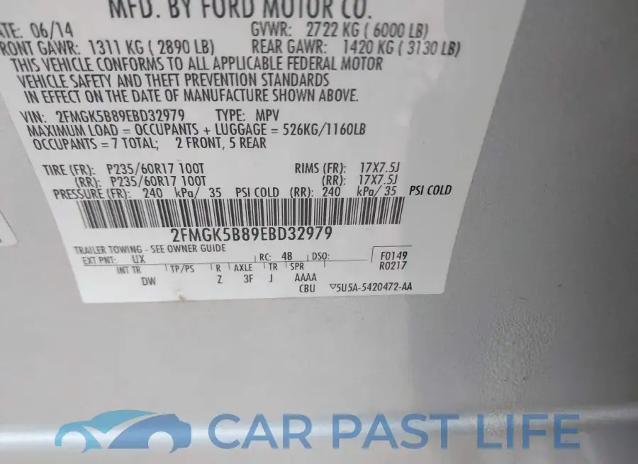 2FMGK5B89EBD32979# 9