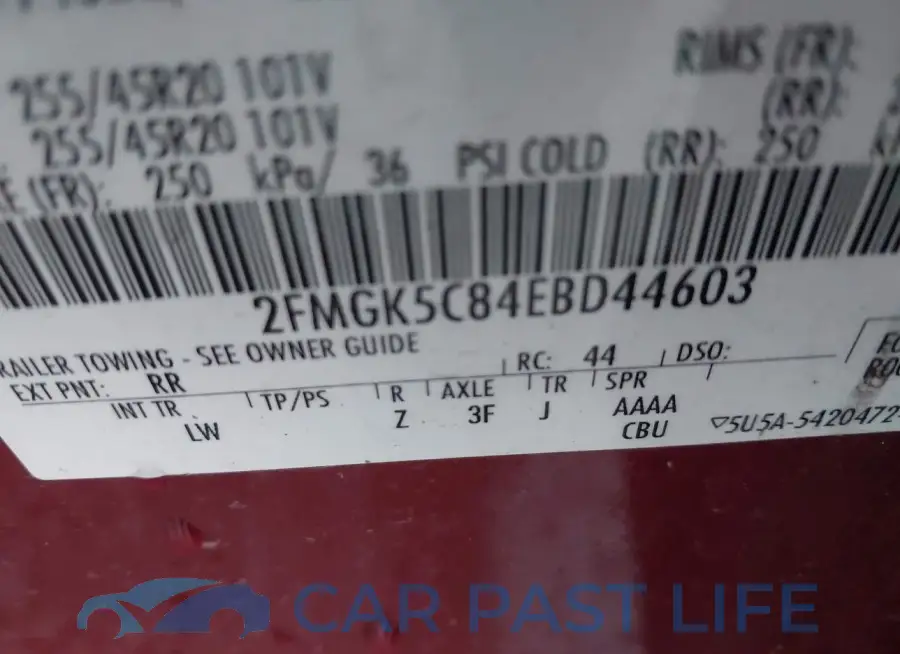 2FMGK5C84EBD44603# 9