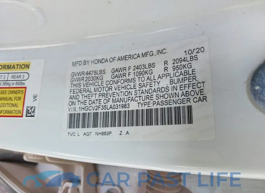 1HGCV2F35LA031983# 9