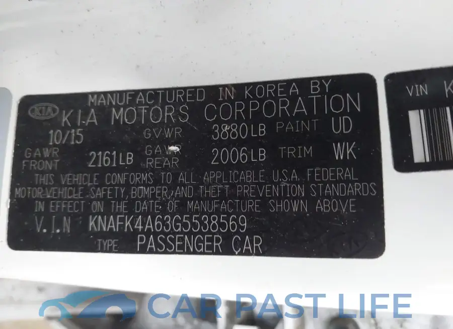 KNAFK4A63G5538569# 9