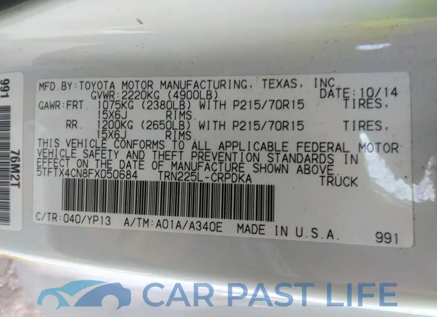 5TFTX4CN8FX050684# 9