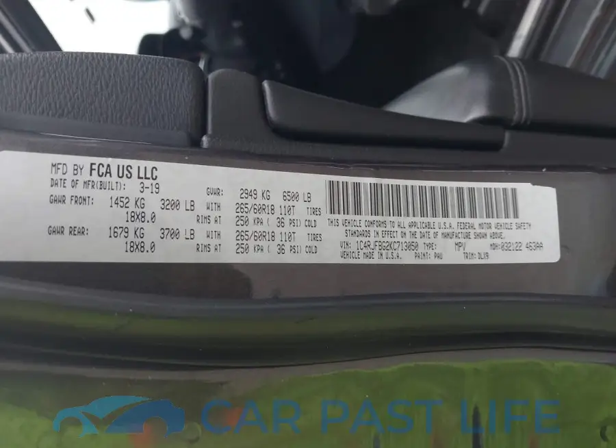 1C4RJFBG2KC713050# 9