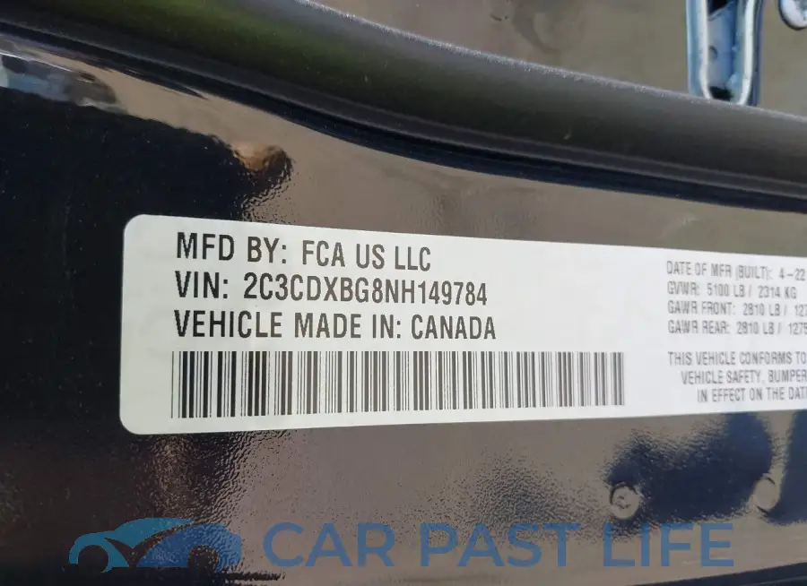 2C3CDXBG8NH149784# 9