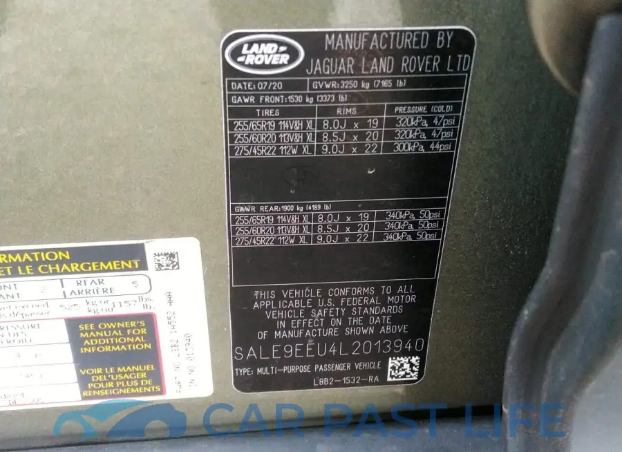 SALE9EEU4L2013940# 9