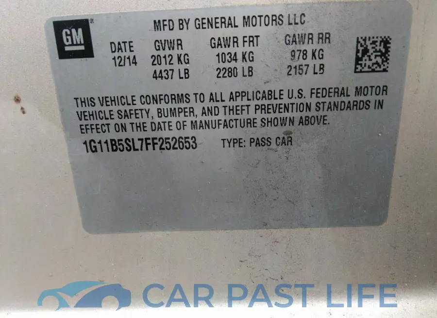 1G11B5SL7FF252653# 9