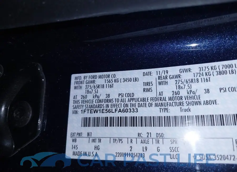 1FTEW1E56LFA60333# 9