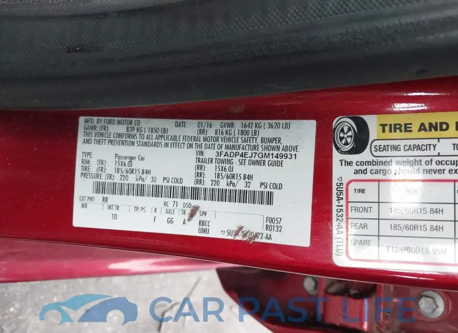 3FADP4EJ7GM149931# 9
