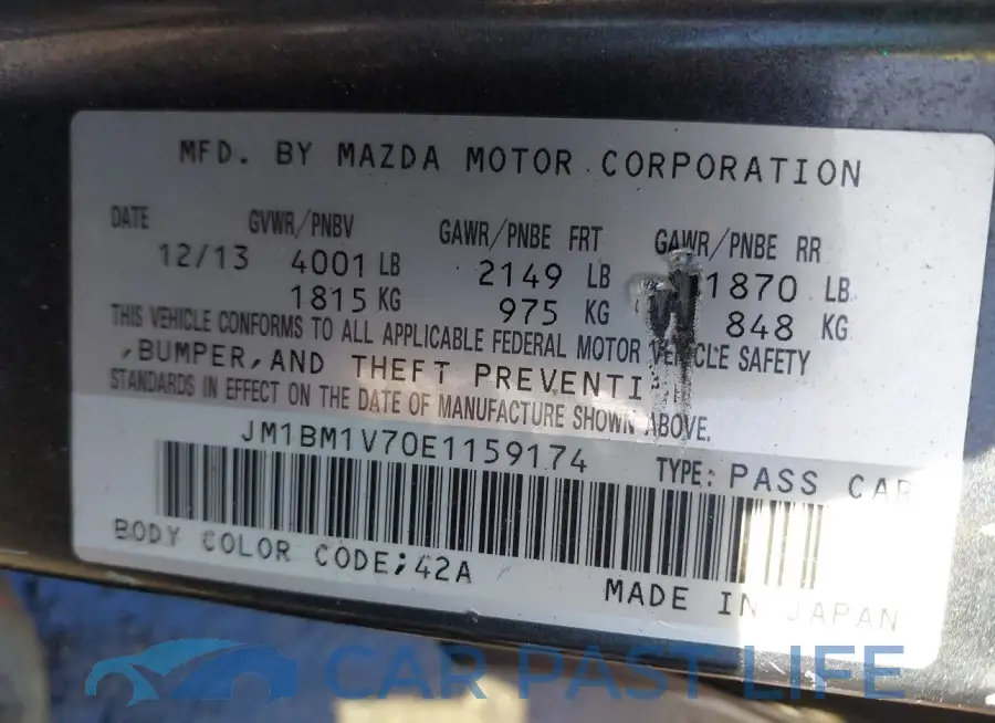 JM1BM1V70E1159174# 9