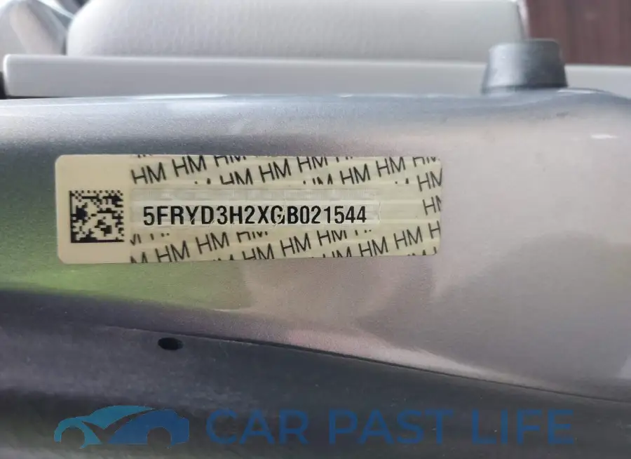 5FRYD3H2XGB021544# 9