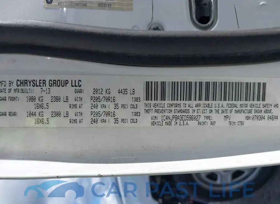 1C4NJPBA3ED596027# 9