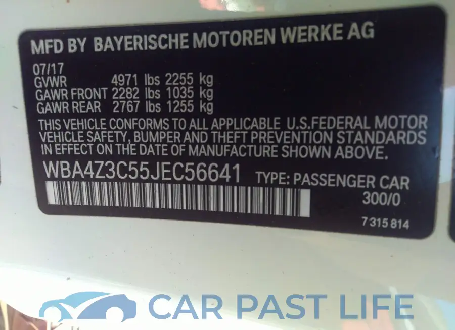 WBA4Z3C55JEC56641# 9