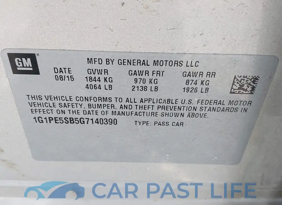 1G1PE5SB5G7140390# 9