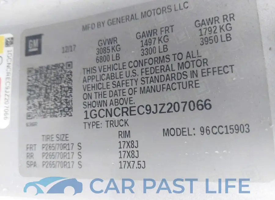 1GCNCREC9JZ207066# 9