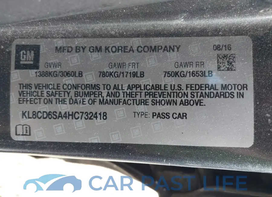 KL8CD6SA4HC732418# 9