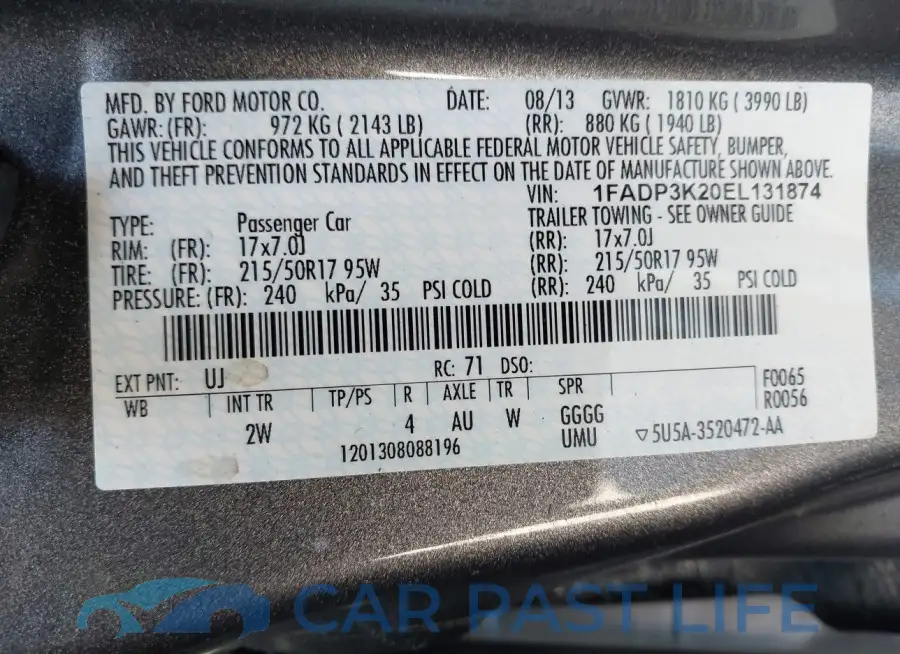 1FADP3K20EL131874# 9