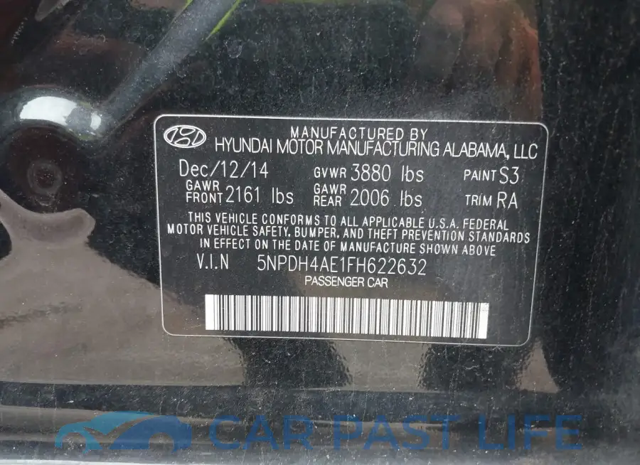5NPDH4AE1FH622632# 9