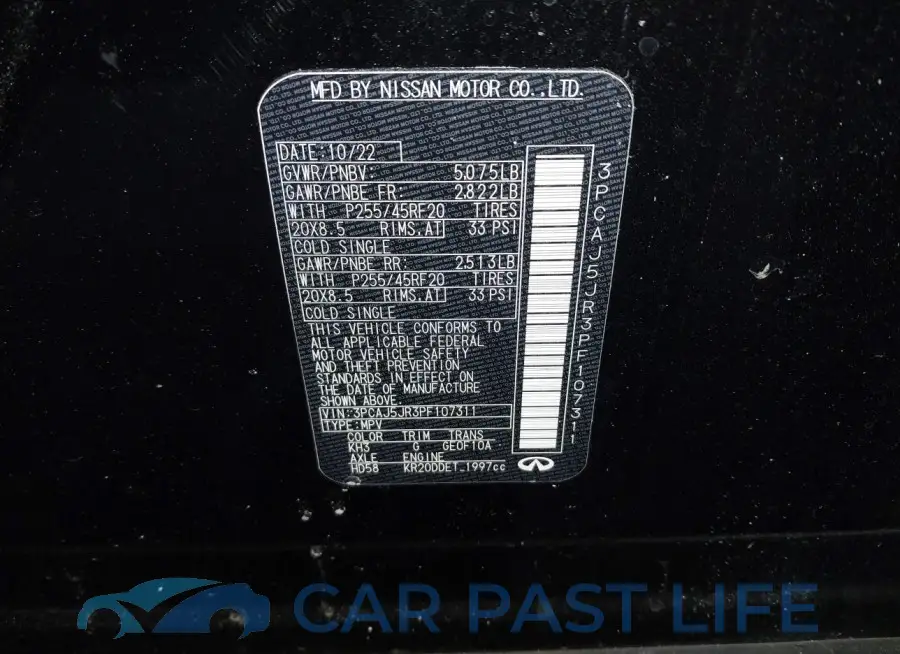 3PCAJ5JR3PF107311# 9